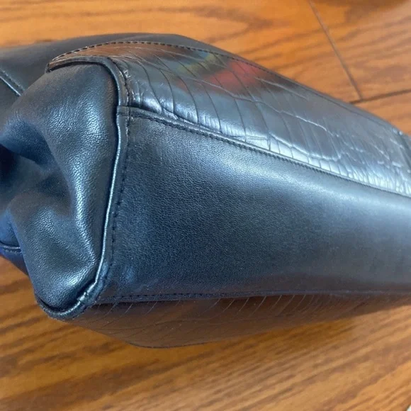 Etienne Aigner Black Leather Satchel - Picture 3 of 14